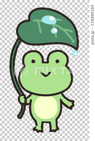 簡單可愛的青蛙插畫 138890184