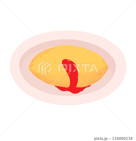 オムライスのイラスト オムライスのイラスト 138890238