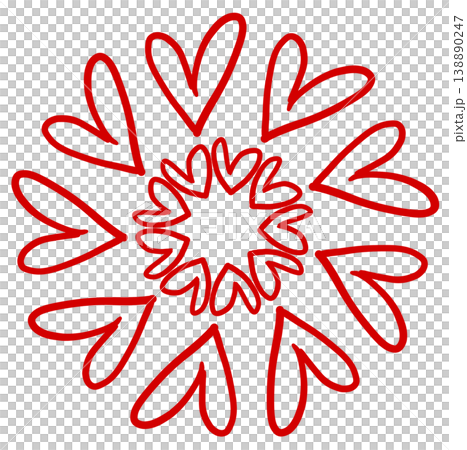 It is a heart line drawing. 138890247