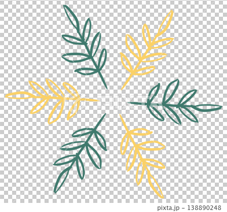 This is a hand-drawn illustration of a leaf. This is a hand-drawn illustration of a leaf. 138890248