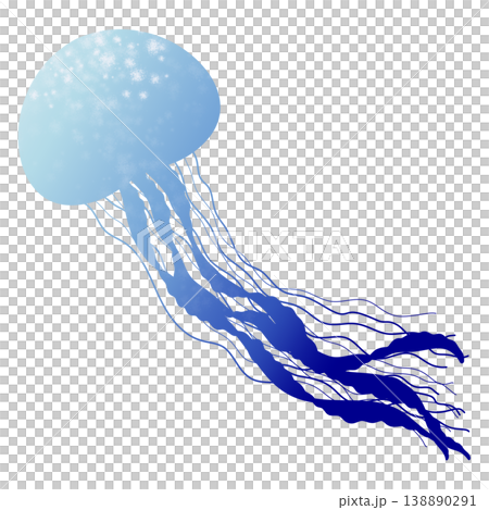 A simple illustration of a red jellyfish. A simple illustration of a red jellyfish. 138890291
