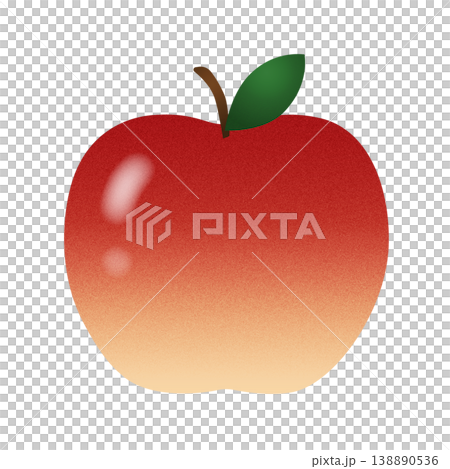 りんごのノイズグラデーションイラスト シンプルでおしゃれなフルーツ素材 138890536