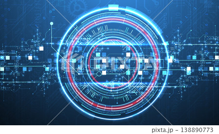 Abstract background. Scientific and technological concept with the use of technical elements formed in the shape of a circle. Vector Abstract background. Scientific and technological concept with the use of technical elements formed in the shape of a circle. Vector 138890773
