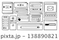 User interface doodle. Browser search bar, personal email agent, app login. Safety and security digital windows, file systems, entrance forms, neoteric vector set 138890821