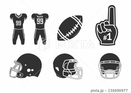 set of american football player set of american football player 138890977