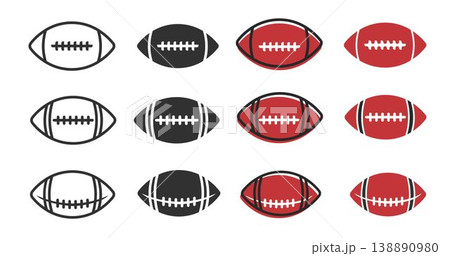 set of american football player  138890980