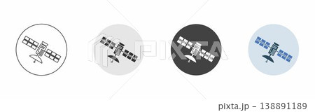 Satellite icon set. Simple and editable design 138891189