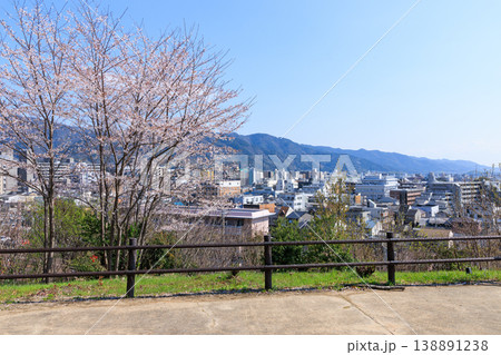 京都山科の春の桜と街並み (京都府京都市山科区) 京都山科の春の桜と街並み (京都府京都市山科区) 138891238