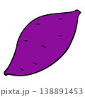 さつまいものシンプルな手描きイラスト 138891453