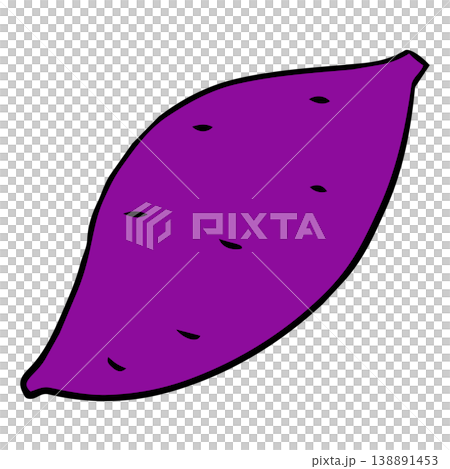さつまいものシンプルな手描きイラスト 138891453