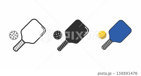 pickle ball racket set design 138891476