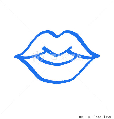 Female Lips Kiss Symbol Doodle Hand Drawn Grunge Vector Graphic Illustration Female Lips Kiss Symbol Doodle Hand Drawn Grunge Vector Graphic Illustration 138891596