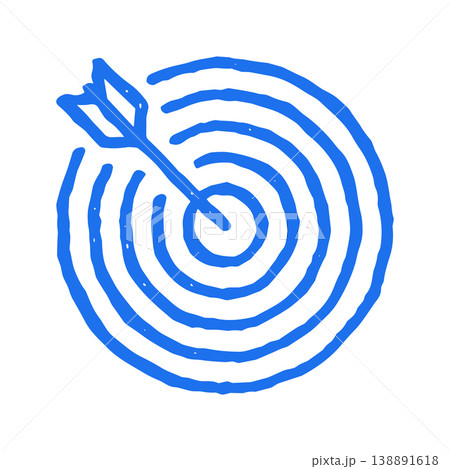 Hand Drawn Target Goal Icon Vector Graphic Illustration Hand Drawn Target Goal Icon Vector Graphic Illustration 138891618
