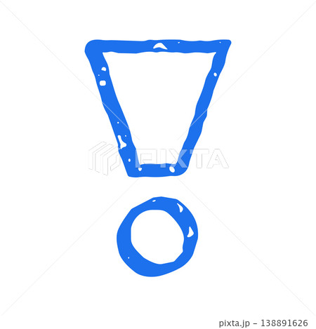 Exclamation Mark Point Symbol Doodle Hand Drawn Grunge Vector Graphic Illustration 138891626