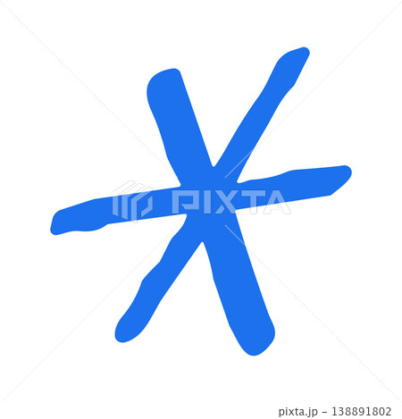 Hand Drawn Asterisk Snowflake Symbol Doodle Vector Graphic Illustration For Design Hand Drawn Asterisk Snowflake Symbol Doodle Vector Graphic Illustration For Design 138891802