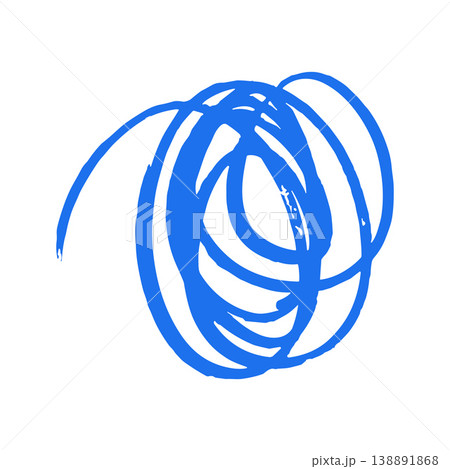Chaotic Scribble Tangle Mess Hand Drawn Abstract Grunge Vector Illustration 138891868