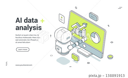 AI Data Analysis For Modern Business Intelligence And Statistics Isometric Banner Vector Illustration AI Data Analysis For Modern Business Intelligence And Statistics Isometric Banner Vector Illustration 138891913