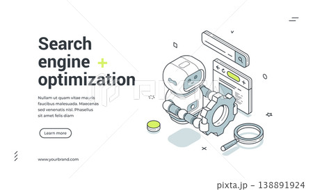 Search Engine Optimization And Digital Marketing Isometric Banner Vector Illustration Search Engine Optimization And Digital Marketing Isometric Banner Vector Illustration 138891924
