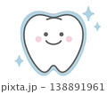 フッ素コーティングされた歯のキャラクター 138891961