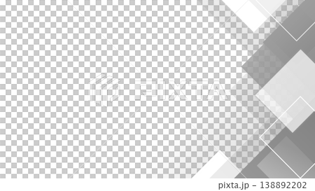 Gray geometric frame background, right-side decoration, diagonal gradient, copy space, transparent PNG. 138892202