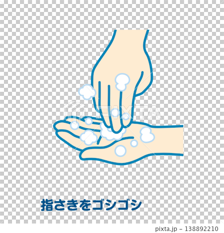 指さきをごしごし 138892210
