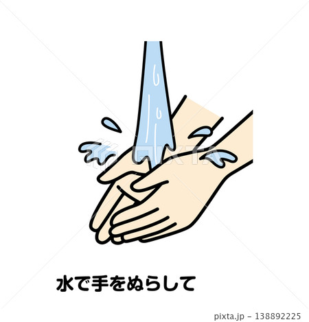 水で手をぬらして 水で手をぬらして 138892225