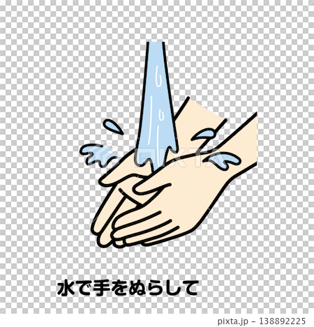 Wet your hands with water. 138892225