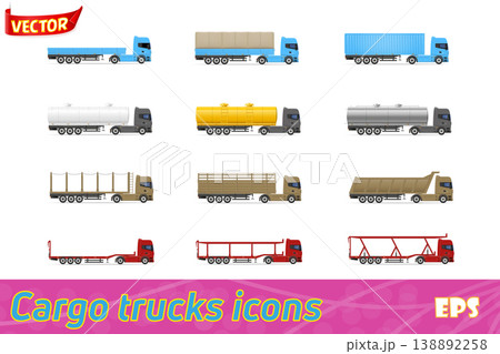 trucks semi trailer vector illustration 138892258