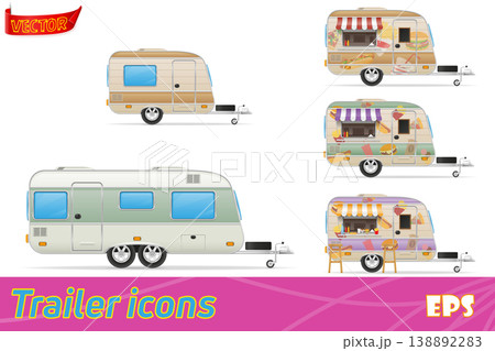 fast food trailer vector illustration fast food trailer vector illustration 138892283