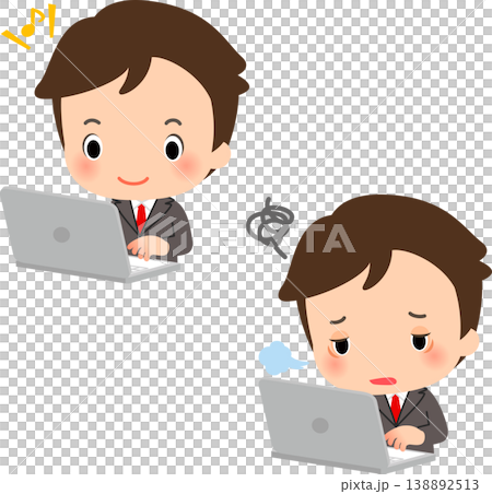 Businessmen who enjoy their work vs. businessmen who dislike their work Businessmen who enjoy their work vs. businessmen who dislike their work 138892513