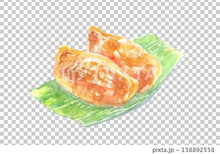 Watercolor illustration of inari sushi 138892558