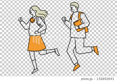 男女學生跑步 138892643