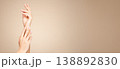 Closeup of beautiful woman hands 138892830