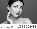Portrait beautiful young woman with clean fresh skin 138892944