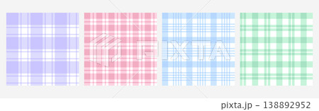 Picnic tablecloth plaid, square gingham seamless patterns or checkered napkins Picnic tablecloth plaid, square gingham seamless patterns or checkered napkins 138892952