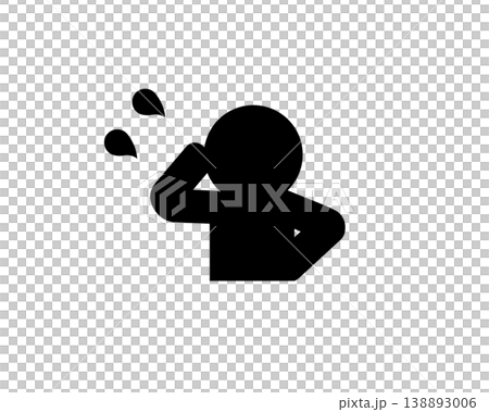 焦り・慌てる様子のシンプルイラスト 焦り・慌てる様子のシンプルイラスト 138893006