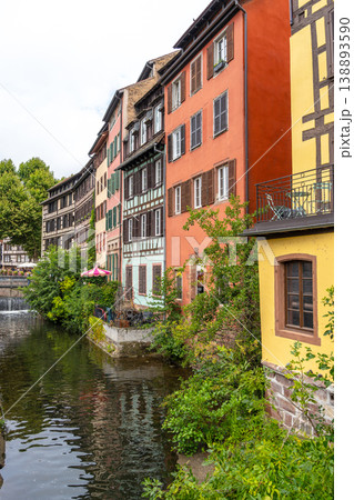 Colorful houses along canal in Petite France Strasbourg Colorful houses along canal in Petite France Strasbourg 138893590