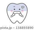 困っている歯のキャラクター 138893890