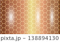 Copper gold metallic hexagonal honeycomb texture background 138894130