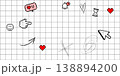Pixel ui background with cursor icons hearts chat windows on checkered grid pattern 138894200