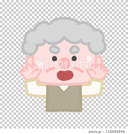An old man who is at his wit's end 138894846