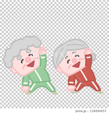 做體操的資深夫婦 138894855