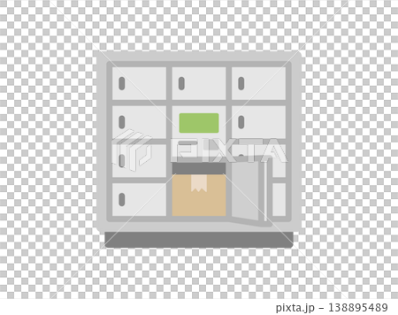 宅配ロッカーのアイコンのイラスト 宅配ロッカーのアイコンのイラスト 138895489