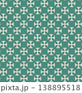 Geometric Cross Floral Jade Trellis 138895518