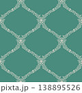 Large Geometric Teal Floral Trellis 138895526