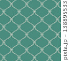 Minimalist Teal Floral Trellis Lattice 138895533