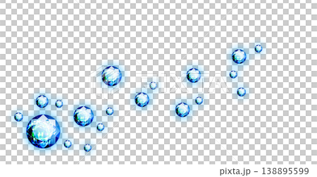 Glowing gem decoration, blue 138895599