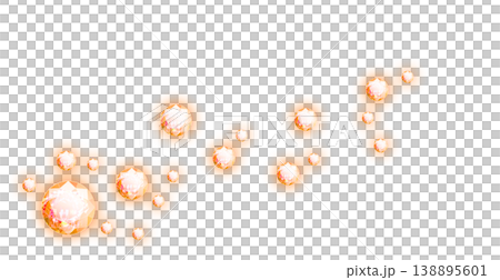 閃亮的寶石裝飾品，橙色 138895601