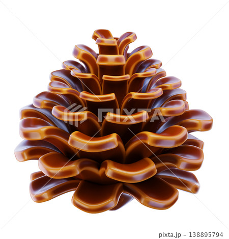 pine cone 3d render icon pine cone 3d render icon 138895794