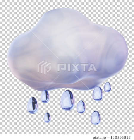 drizzling 3d render icon drizzling 3d render icon 138895812